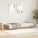 Bett mit Stauraum Artisan Eiche 75 x 190 cm Holzwerkstoff