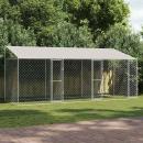 Hundekäfig Silber 600 x 200 x 256 cm Verzinkter Stahl