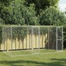 Hundekäfig Silber 400 x 200 x 200 cm Verzinkter Stahl