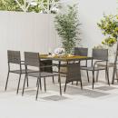 5-tlg. Garten-Essgruppe Poly Rattan Grau