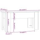Couchtisch Weiß 101x49x52 cm Holzwerkstoff