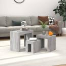 Satztische 3 Stk. Grau Sonoma Holzwerkstoff