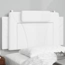 Kopfteilkissen "Viana" Weiß 100 cm Kunstleder