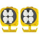 ARDEBO.de - Hängeverteiler, ungesichert, 2x4 Schuko-Dosen 230V