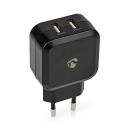 ARDEBO.de - Netzladegerät | 24 W | Schnellladefunktion | 2x 2.4 A A | Anzahl der Ausgänge: 2 | 2x USB-A | Kein Kabel im Lieferumfang enthalten | Single Voltage Output | Schwarz