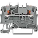 ARDEBO.de Wago 2201-1201 2-Leiter-Durchgangsklemme mit Drücker, 1,5mm², Push-in Cage Clamp, grau