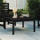 Gartentisch Schwarz 82,5x82,5x45 cm Massivholz Kiefer
