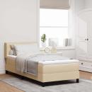 ARDEBO.de - Boxspringbett mit Matratze mit Matratze Creme 80 x 200 cm