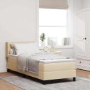 ARDEBO.de - Boxspringbett mit Matratze mit Matratze Creme 80 x 200 cm
