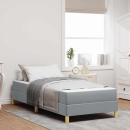 ARDEBO.de - Boxspringbett Hellgrau und Braun 90 x 190 cm