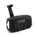 ARDEBO.de - Notfallradio | Tisch Ausführumg | AM / FM | Powerbank Funktion | Akkubetrieben / Handkurbel / Stromversorgung über USB | Schwarz