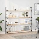 ARDEBO.de - Schweberegale 4 Stk. 120x20x2 cm Massivholz Akazie Unbehandelt