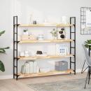 ARDEBO.de - Schweberegale 4 Stk. 120x20x4 cm Massivholz Akazie Unbehandelt