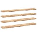 ARDEBO.de - Schweberegale 4 Stk. 140x20x4 cm Massivholz Akazie Unbehandelt