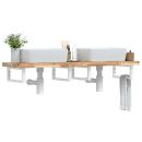 ARDEBO.de - Waschbeckenregal Wandmontage Stahl und Akazienholz
