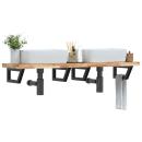 ARDEBO.de - Waschbeckenregal Wandmontage Stahl und Akazienholz