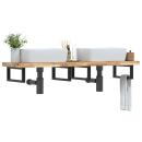 ARDEBO.de - Waschbeckenregal Wandmontage Stahl und Akazienholz
