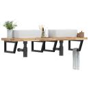 ARDEBO.de - Waschbeckenregal Wandmontage Stahl und Akazienholz