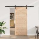 ARDEBO.de - Schiebetür Braun 80 x 208 cm Massivholz Kiefer