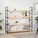 ARDEBO.de - Schweberegale 3 Stk. 160x30x4 cm Massivholz Akazie Unbehandelt