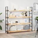 ARDEBO.de - Schweberegale 4 Stk. 160x30x4 cm Massivholz Akazie Unbehandelt