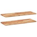 ARDEBO.de - Schweberegale 2 Stk. 100x30x2 cm Massivholz Akazie Ölbehandelt