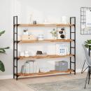 ARDEBO.de - Schweberegale 2 Stk. 120x20x4 cm Massivholz Akazie Ölbehandelt