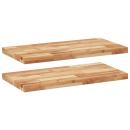 ARDEBO.de - Schweberegale 2 Stk. 80x40x4 cm Massivholz Akazie Ölbehandelt