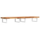 ARDEBO.de - Waschbeckenregal Wandmontage Stahl und Akazienholz