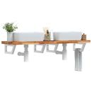 ARDEBO.de - Waschbeckenregal Wandmontage Stahl und Akazienholz