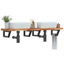 ARDEBO.de - Waschbeckenregal Wandmontage Stahl und Akazienholz