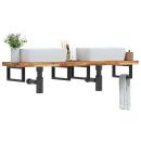 ARDEBO.de - Waschbeckenregal Wandmontage Stahl und Akazienholz