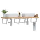ARDEBO.de - Waschbeckenregal Wandmontage Stahl und Akazienholz