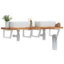 ARDEBO.de - Waschbeckenregal Wandmontage Stahl und Akazienholz