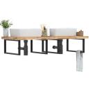 ARDEBO.de - Waschbeckenregal Wandmontage Stahl und Akazienholz