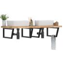 ARDEBO.de - Waschbeckenregal Wandmontage Stahl und Akazienholz