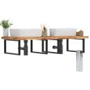 ARDEBO.de - Waschbeckenregal Wandmontage Stahl und Akazienholz