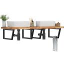 ARDEBO.de - Waschbeckenregal Wandmontage Stahl und Akazienholz