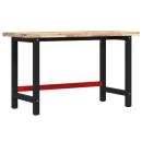 ARDEBO.de - Werkbank 140x60x83 cm Massivholz Akazie Rechteckig
