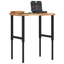 ARDEBO.de - Werkbank 80x60x(73-99,5) cm Massivholz Akazie Rechteckig