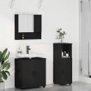 ARDEBO.de - Badezimmermöbel Set 3 pcs Schwarz 61 x 35 x 64 cm Holzwerkstoff