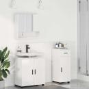ARDEBO.de - Badezimmermöbel Set 3 pcs Hochglanz-Weiß 61 x 35 x 64 cm