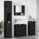 ARDEBO.de - Badezimmermöbel Set 4 pcs Schwarz 61 x 35 x 64 cm Holzwerkstoff