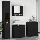 ARDEBO.de - Badezimmermöbel Set 4 pcs Schwarz 61 x 35 x 64 cm Holzwerkstoff