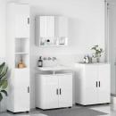 ARDEBO.de - Badezimmermöbel Set 4 pcs Hochglanz-Weiß 61 x 35 x 64 cm