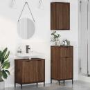 ARDEBO.de - Badezimmermöbel Set Plaid 3 pcs Braune Eiche 39,5 x 36 x 88 cm