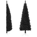 ARDEBO.de - Künstlicher Halb-Weihnachtsbaum Ständer Schlank Schwarz 120 cm
