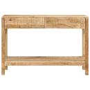 ARDEBO.de - Konsolentisch mit 2 Schubladen 110x35x75 cm Massivholz Mango
