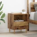 ARDEBO.de - Nachttisch mit Schubladen Braun 40 x 35 x 47,5 cm Holzwerkstoff