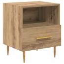 ARDEBO.de - Nachttisch mit Schubladen Braun 40 x 35 x 47,5 cm Holzwerkstoff